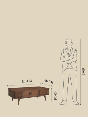 Abaca Mango Wood Coffee Table
