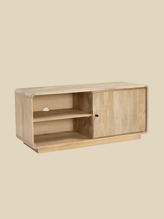 Luce Mango Wood One Door Media Unit