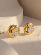 Lumina Lab Diamond Solitaire Studs - Yellow Gold Vermeil