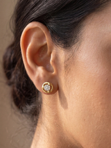Lumina Lab Diamond Solitaire Studs - Yellow Gold Vermeil