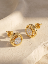 Lumina Lab Diamond Solitaire Studs - Yellow Gold Vermeil