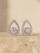 Isadora Lab Diamond Teardrop Halo Studs - Sterling Silver