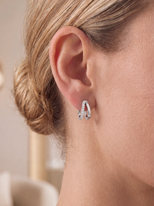 Arc Lab Diamond Studs - Sterling Silver