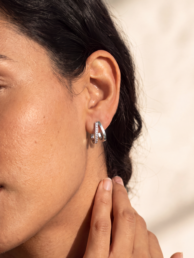Arc Lab Diamond Studs - Sterling Silver