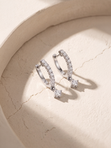Sera Lab Diamond Drop Earrings - Sterling Silver