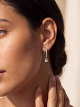 Sera Lab Diamond Drop Earrings - Sterling Silver