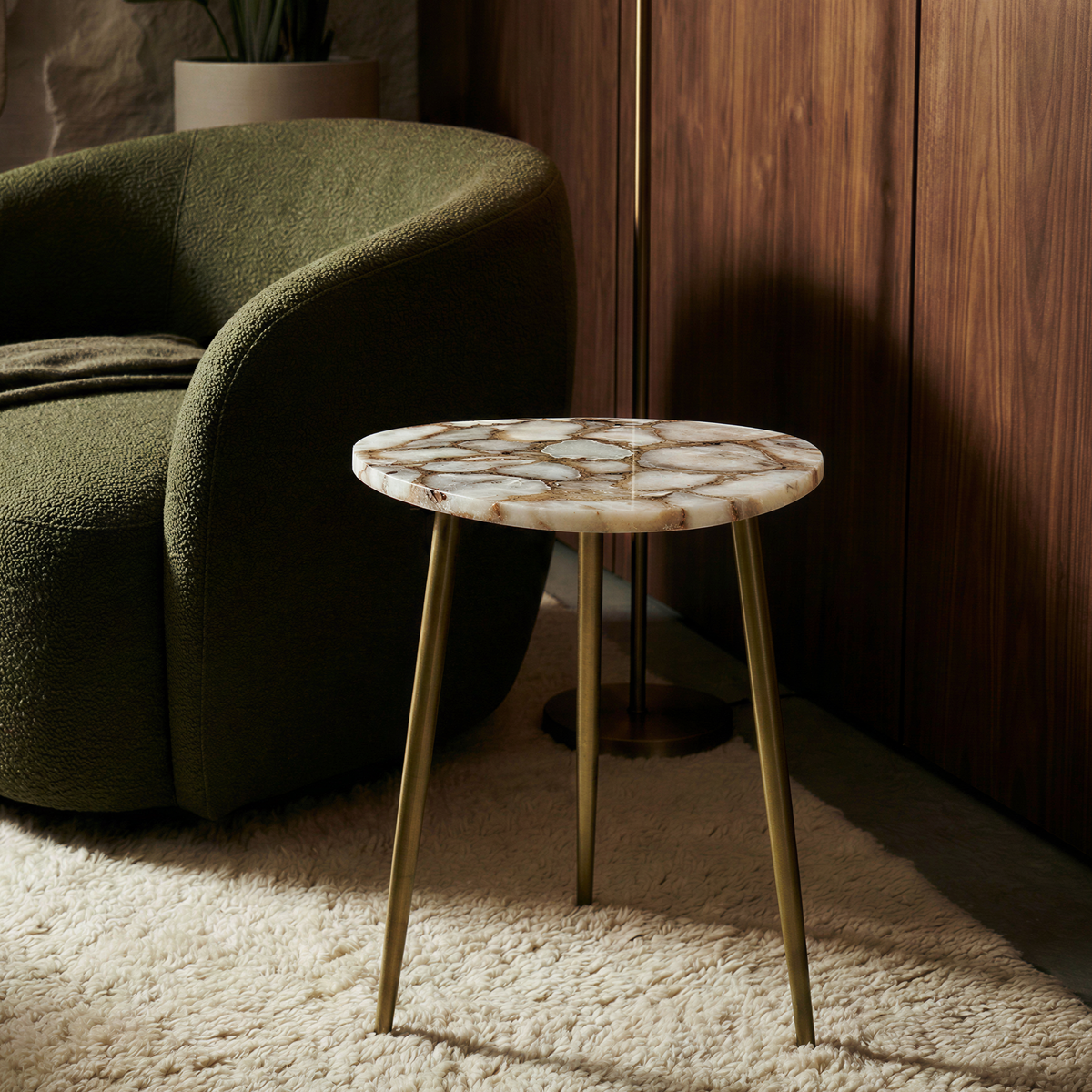 Karin Pearl Agate Side Table – FABLEROOM