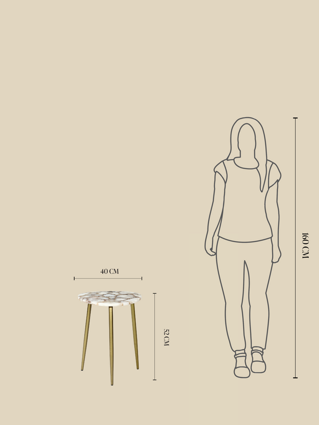 Karin Pearl Agate Side Table