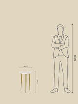 Karin White Agate Side Table