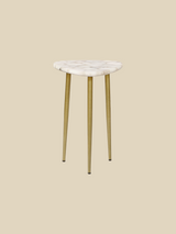 Karin White Agate Side Table