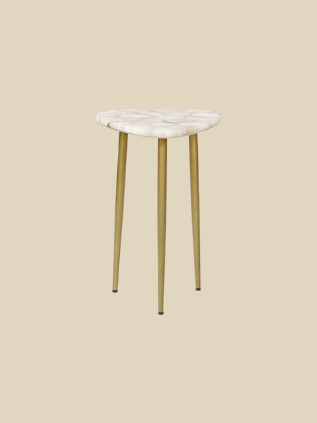 Karin White Agate Side Table