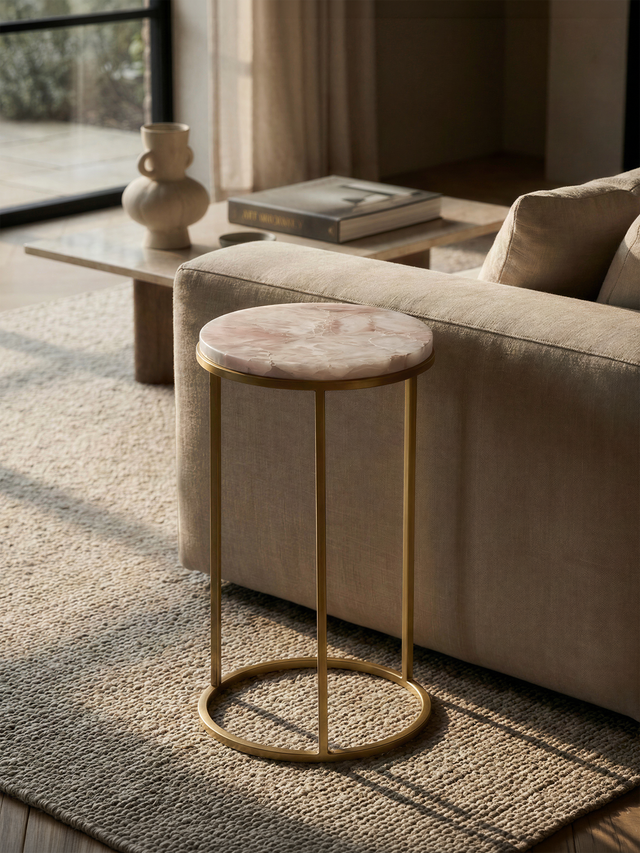 Blushara Rose Quartz End Table