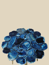 Damon Agate Side Table - Blue