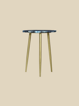 Damon Agate Side Table - Blue