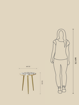 Damon Agate Side Table - Pearl