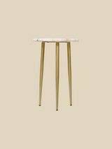 Damon Agate Side Table - Pearl