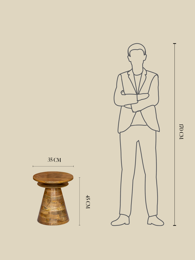 Opal Wooden Side Table