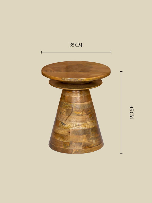 Opal Wooden Side Table