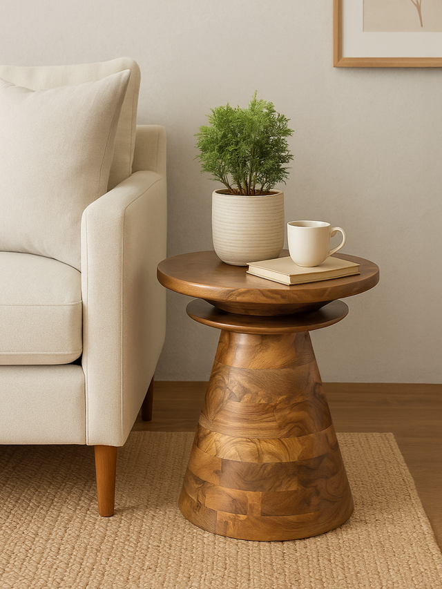 Opal Wooden Side Table