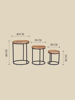 Marco Mango Side Table - Set Of 3