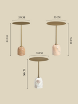 Edie Marble Base Side Tables - Set of 3