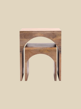 Joe Mango Wood Side Table - Set Of 2