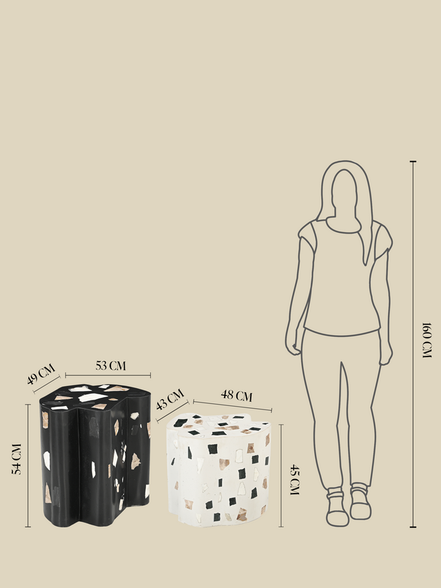 Levi Terrazzo Side Tables – Set of 2
