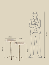 Silas Travertine Side Table Set