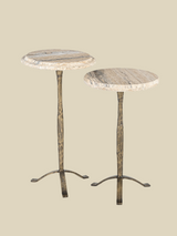 Silas Travertine Side Table Set