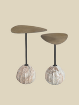 Eli Marble & Iron Side Table Set