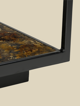 Nova Iron Side Table with Glass Top