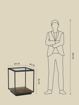 Nova Iron Side Table with Glass Top