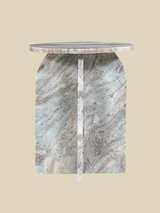 Petra Off-White Marble Side Table