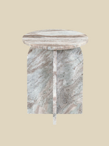 Petra Off-White Marble Side Table