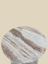 Petra Off-White Marble Side Table