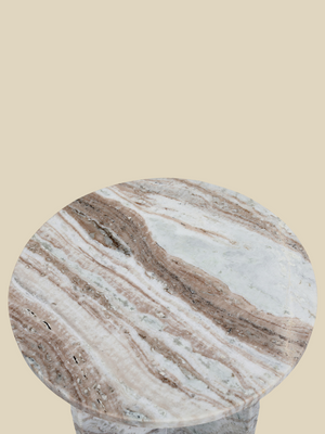 Petra Grey Marble Side Table