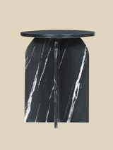 Petra Black Marble Side Table