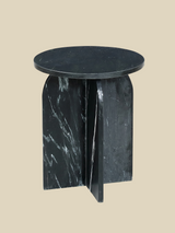 Petra Black Marble Side Table