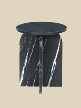 Petra Black Marble Side Table