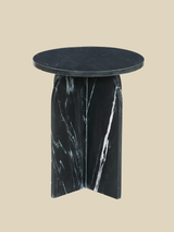 Petra Black Marble Side Table