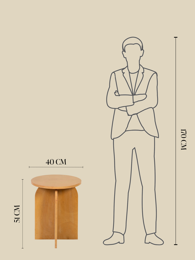 Petra Ochre Marble Side Table