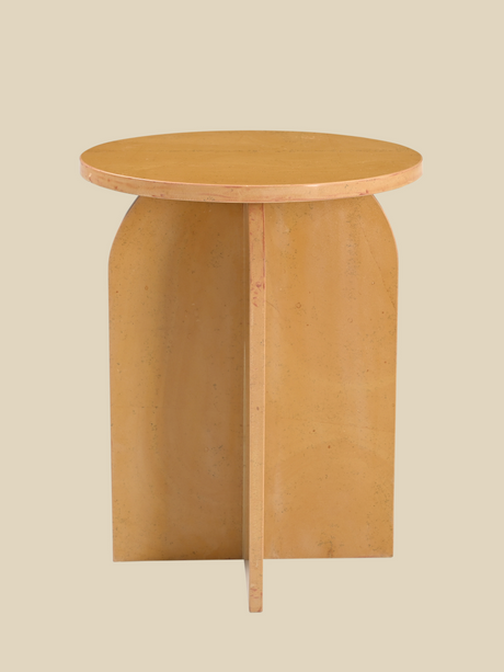 Petra Ochre Marble Side Table