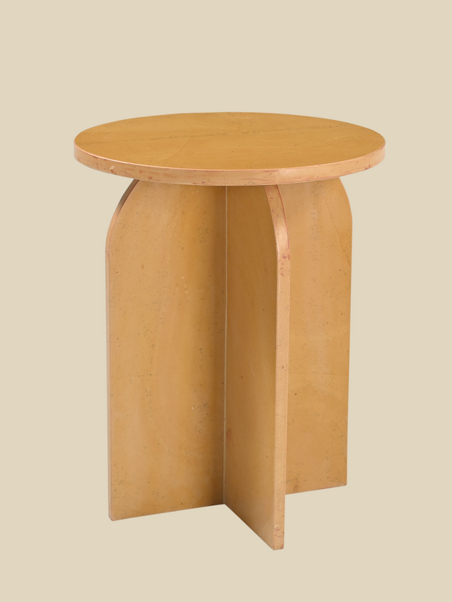 Petra Ochre Marble Side Table