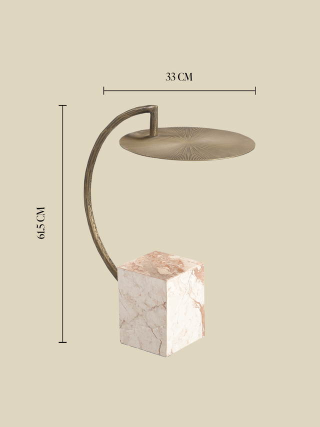 Ambrose Marble-Iron Side Table