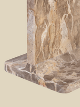 Cassian Beige Marble Side Table