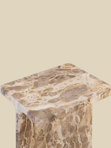 Cassian Beige Marble Side Table