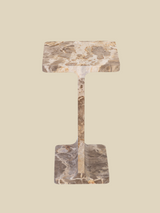 Cassian Beige Marble Side Table