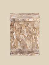 Cassian Beige Marble Side Table