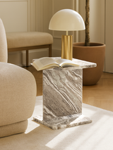 Cassian Grey Marble Side Table