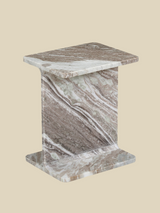 Cassian Grey Marble Side Table